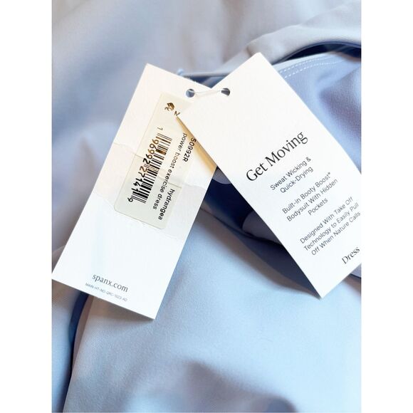 NWT SPANX Power Boost Exercise Dress Size M lavender Built in Brief - Picture 7 of 8